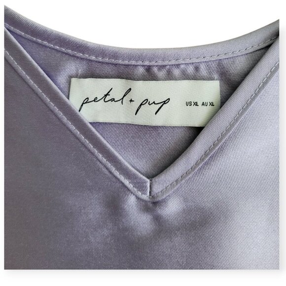 Petal & Pup Lavender Satin Midi Dress XL - Picture 7 of 12